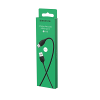 Кабель BOROFONE BX19 USB to Type-C 3A, 1m, PVC, TPE connectors, Black