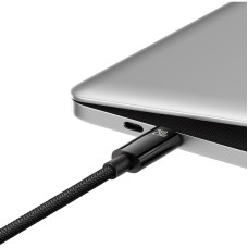 Кабель Baseus Tungsten Gold Fast Charging Data Cable Type-C to Type-C 240W 3m Black