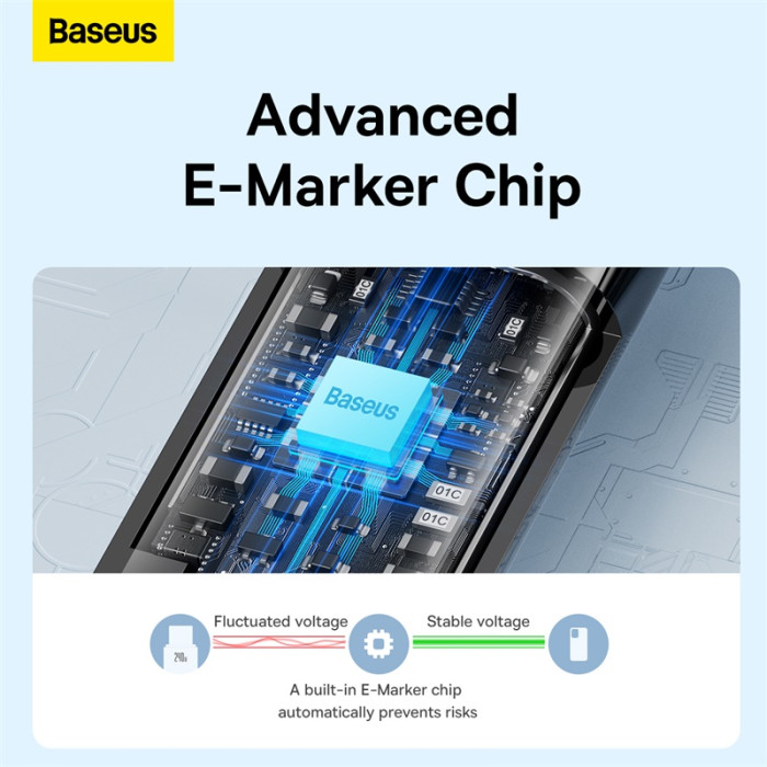 Кабель Baseus Tungsten Gold Fast Charging Data Cable Type-C to Type-C 240W 3m Black
