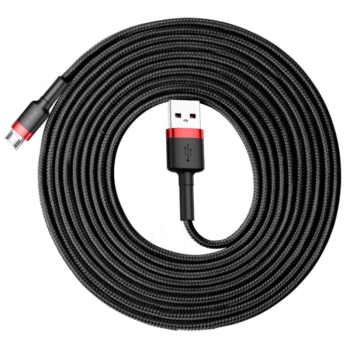 Кабель Baseus cafule Cable USB For Micro 2A 3m Red+Black