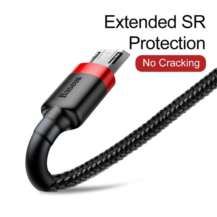 Кабель Baseus cafule Cable USB For Micro 2A 3m Red+Black