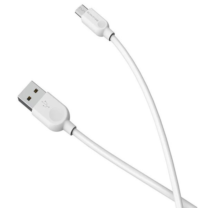 Кабель BOROFONE BX14 USB to Micro 2.4A, 2m, PVC, TPE connectors, White