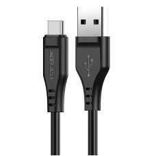 Кабель ACEFAST C3-04 USB to Type-C 3A, 1.2m, TPE, TPE connectors, Black