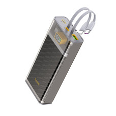Зовнішній акумулятор HOCO J104A Discovery edition 22.5W fully compatible power bank with cable(20000mAh) Gray