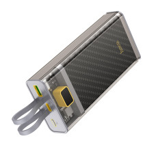 Зовнішній акумулятор HOCO J104A Discovery edition 22.5W fully compatible power bank with cable(20000mAh) Gray