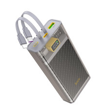 Зовнішній акумулятор HOCO J104A Discovery edition 22.5W fully compatible power bank with cable(20000mAh) Gray