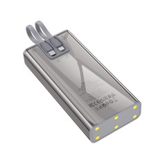 Зовнішній акумулятор HOCO J104A Discovery edition 22.5W fully compatible power bank with cable(20000mAh) Gray