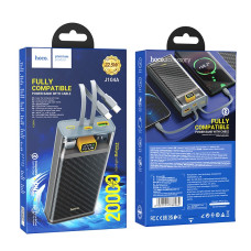 Зовнішній акумулятор HOCO J104A Discovery edition 22.5W fully compatible power bank with cable(20000mAh) Gray