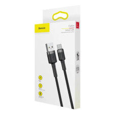 Кабель Baseus Cafule Cable USB For Type-C 3A 0.5m Gray+Black