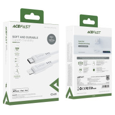 Кабель ACEFAST C3-01 Type-C to iP 3A, 30W, TPE, TPE connectors, White