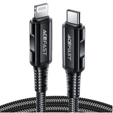 Кабель ACEFAST C4-01 Type-C to iP 3A, 30W, 1.8m, nylon, zinc connectors, Black