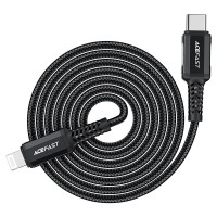 Кабель ACEFAST C4-01 Type-C to iP 3A, 30W, 1.8m, nylon, zinc connectors, Black
