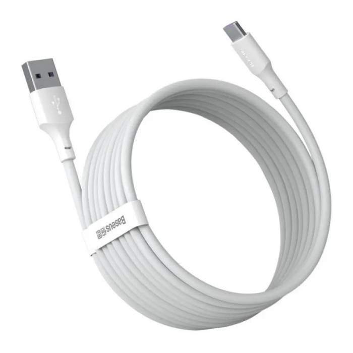 Кабель Baseus Simple Wisdom Data Cable Kit USB to Type-C 5A (2PCS/Set）1.5m White