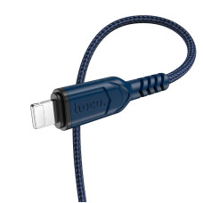 Кабель HOCO X59 USB to iP 2.4A, 1m, nylon, TPE connectors, Blue