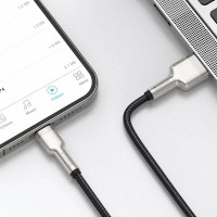 Кабель Baseus Cafule Series Metal Data Cable USB to IP 2.4A 1m Black