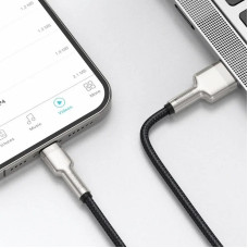 Кабель Baseus Cafule Series Metal Data Cable USB to IP 2.4A 1m Black