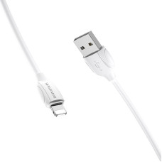 Кабель BOROFONE BX19 USB to iP 2.4A, 1m, PVC, TPE connectors, White