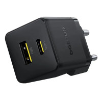 Мережевий зарядний пристрій Baseus Palm Fast Charger C+U 20W EU Cluster Black