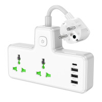 Мережевий подовжувач HOCO  AC11A Voyage 2-position expansion socket(1C3A) (8.5 cm) White