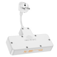 Мережевий подовжувач HOCO  AC11A Voyage 2-position expansion socket(1C3A) (8.5 cm) White
