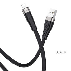 Кабель HOCO X53 USB to iP 2.4A, 1m, silicone, aluminum connectors, Black
