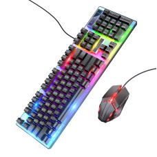 Миша + клавіатура HOCO GM18 Luminous gaming keyboard and mouse set Black