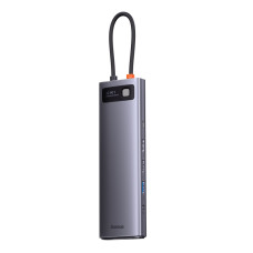 USB-хаб Baseus Metal Gleam Series 12-in-1 Multifunctional Type-C HUB Docking Station Gray