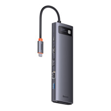 USB-хаб Baseus Metal Gleam Series 12-in-1 Multifunctional Type-C HUB Docking Station Gray