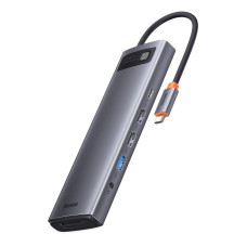 USB-хаб Baseus Metal Gleam Series 12-in-1 Multifunctional Type-C HUB Docking Station Gray
