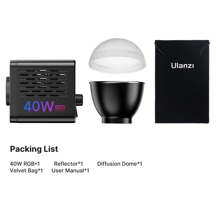 Відеосвітло Ulanzi Vijim 40W RGB COB Fill Light (L024 40WRGB)
