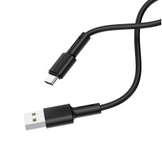 Кабель BOROFONE BX31 USB to Type-C 3A, 1m, silicone, TPE connectors, Black