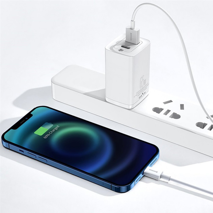 Кабель Baseus Superior Series Fast Charging Data Cable USB to iP 2.4A 2m White
