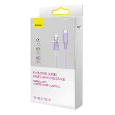 Кабель Baseus Explorer Series Fast Charging Cable with Smart Temperature Control Type-C to iP 20W 1m Purple