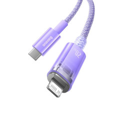 Кабель Baseus Explorer Series Fast Charging Cable with Smart Temperature Control Type-C to iP 20W 1m Purple