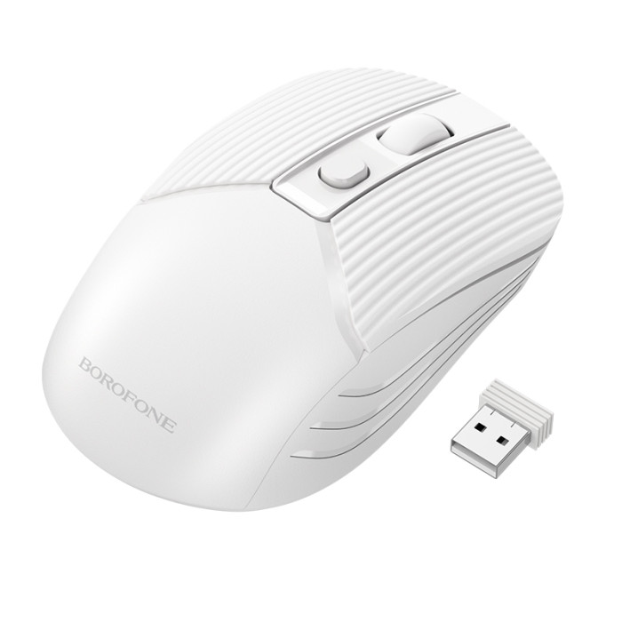 Маніпулятор миша BOROFONE BG5 Business wireless mouse White