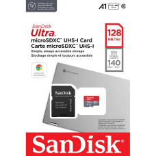 Карта пам'яті microSDXC (UHS-1) SanDisk Ultra 128Gb class 10 A1 (140Mb/s) (adapter SD) Imaging Packaging