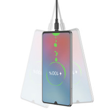 Кабель HOCO X52 USB to Micro 2.4A, 1m, PVC, PVC connectors, magnetic, Black