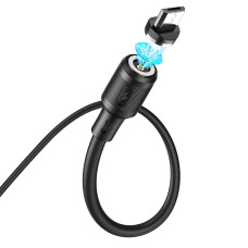 Кабель HOCO X52 USB to Micro 2.4A, 1m, PVC, PVC connectors, magnetic, Black