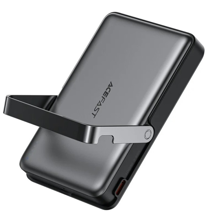 Зовнішній акумулятор ACEFAST M17 PD20W/22.5W magnetic fast charging power bank with built-in stand 10000mAh Black