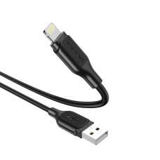 Кабель BOROFONE BX42 USB to iP 2.4A, 1m, silicone, TPE connectors, Black