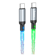 Кабель HOCO U112 Shine 60W charging data cable for Type-C to Type-C Gray