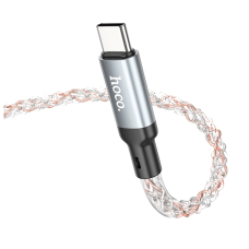 Кабель HOCO U112 Shine 60W charging data cable for Type-C to Type-C Gray