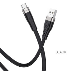 Кабель HOCO X53 USB to Type-C 3A, 1m, silicone, aluminum connectors, Black