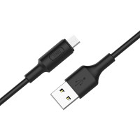 Кабель HOCO X25 USB to Micro 2A, 1m, PVC, PVC connectors, Black