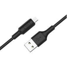 Кабель HOCO X25 USB to Micro 2A, 1m, PVC, PVC connectors, Black