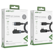 Кабель ACEFAST C5-03 USB-C to USB-C 100W right angled aluminum alloy 2m Black