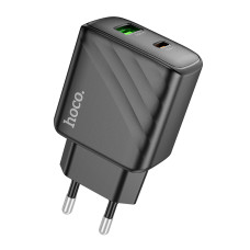 Мережевий зарядний пристрій HOCO CS23A Sunlight dual port PD30W+QC3.0 charger Black