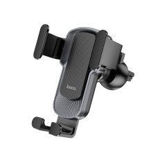 Автотримач для телефона HOCO CA103 vertical and horizontal air outlet gravity car holder Black Metal Gray