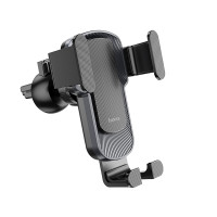 Автотримач для телефона HOCO CA103 vertical and horizontal air outlet gravity car holder Black Metal Gray
