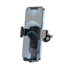 Автотримач для телефона HOCO CA103 vertical and horizontal air outlet gravity car holder Black Metal Gray